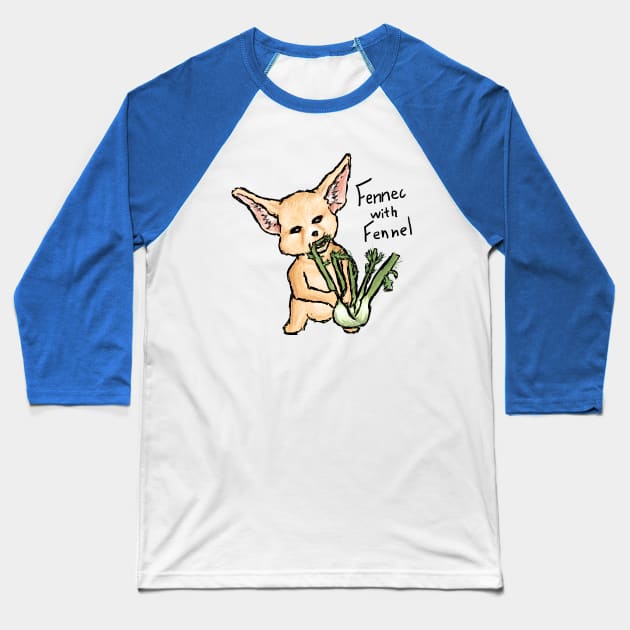 Fennec with Fennel Baseball T-Shirt by KColeman